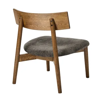 Tetra lounge chair - Γρανί-ύφασμα-σκούρα λαδωμένη δρυς - MUUBS