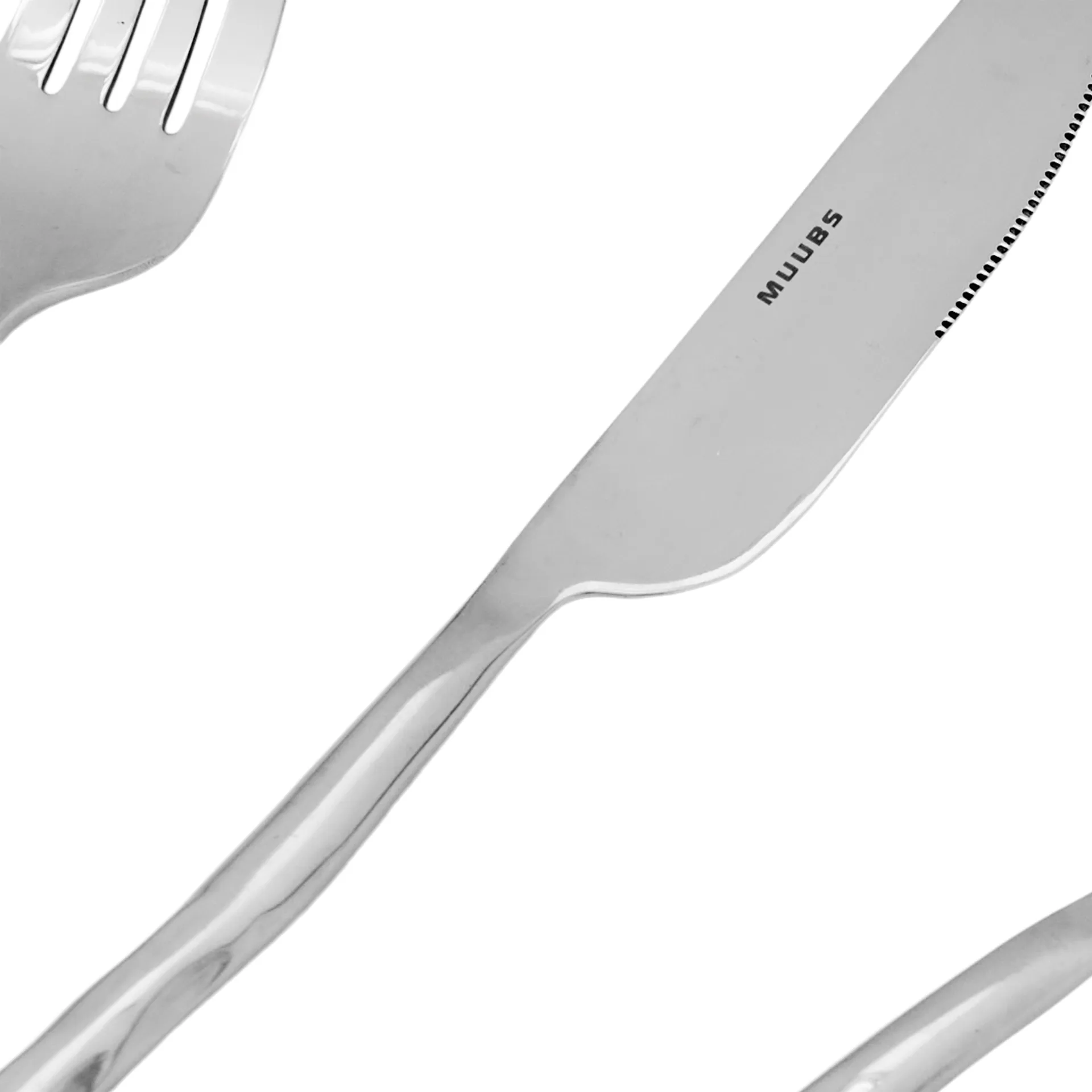 Uta μαχαιροπίρουνα 16 τεμάχια, Γυαλισμένος χάλυβας MUUBS