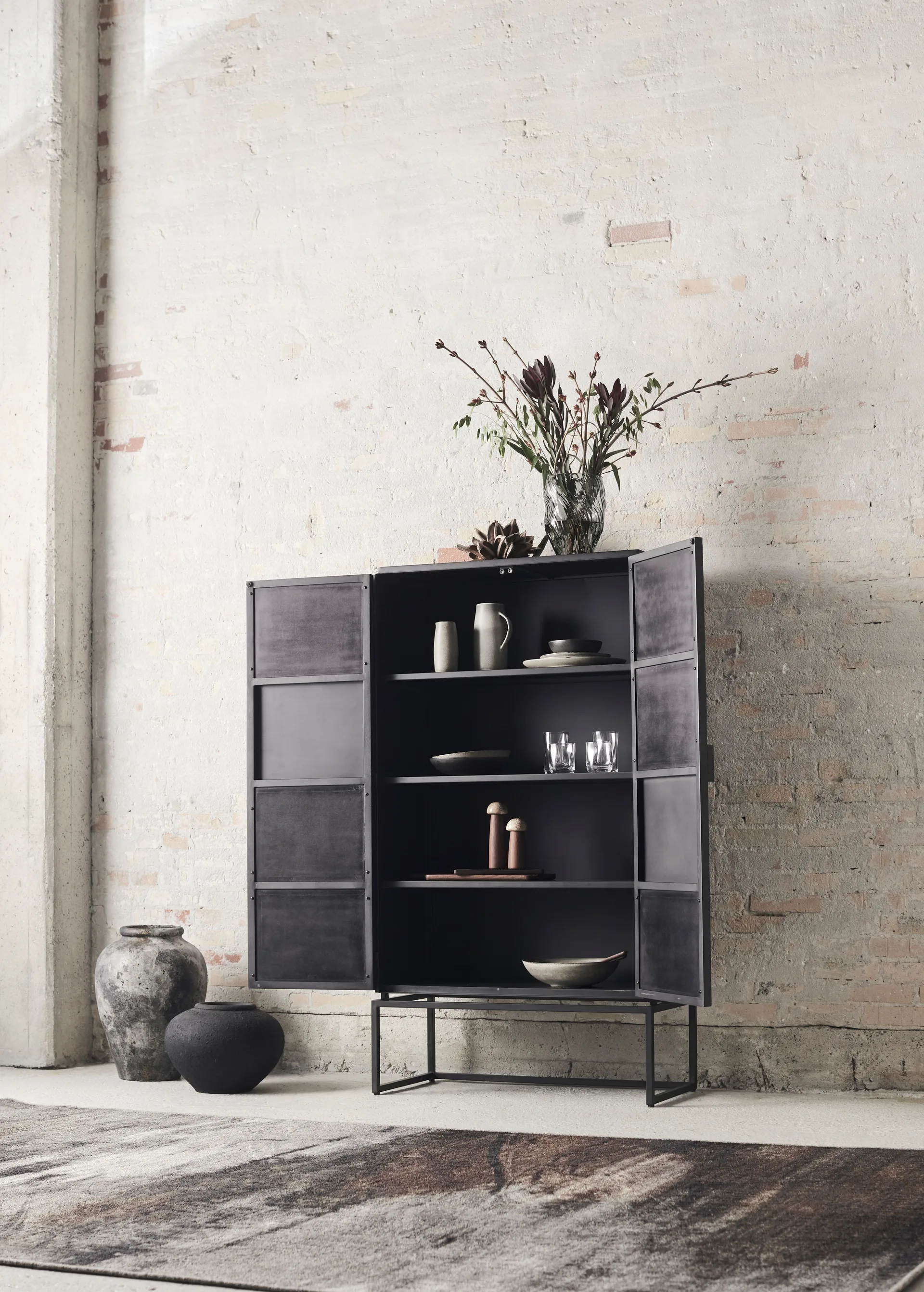 Μύλος αλατιού και πιπεριού Yami S, Εξανθρακωμένο ξύλο τέφρας-μάρμαρο MUUBS