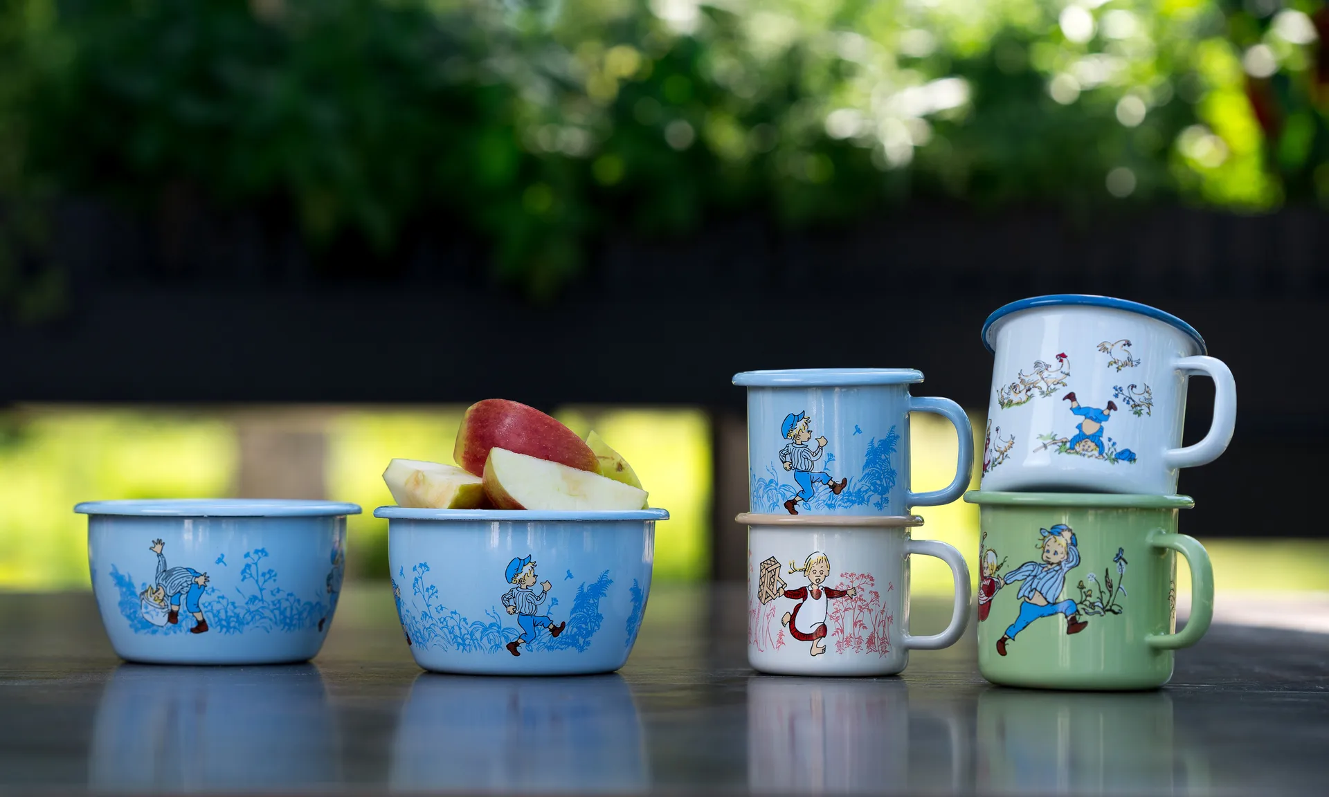 Κούπα εμαγιέ 2,5 dl Emil och Ida, Πράσινο Muurla