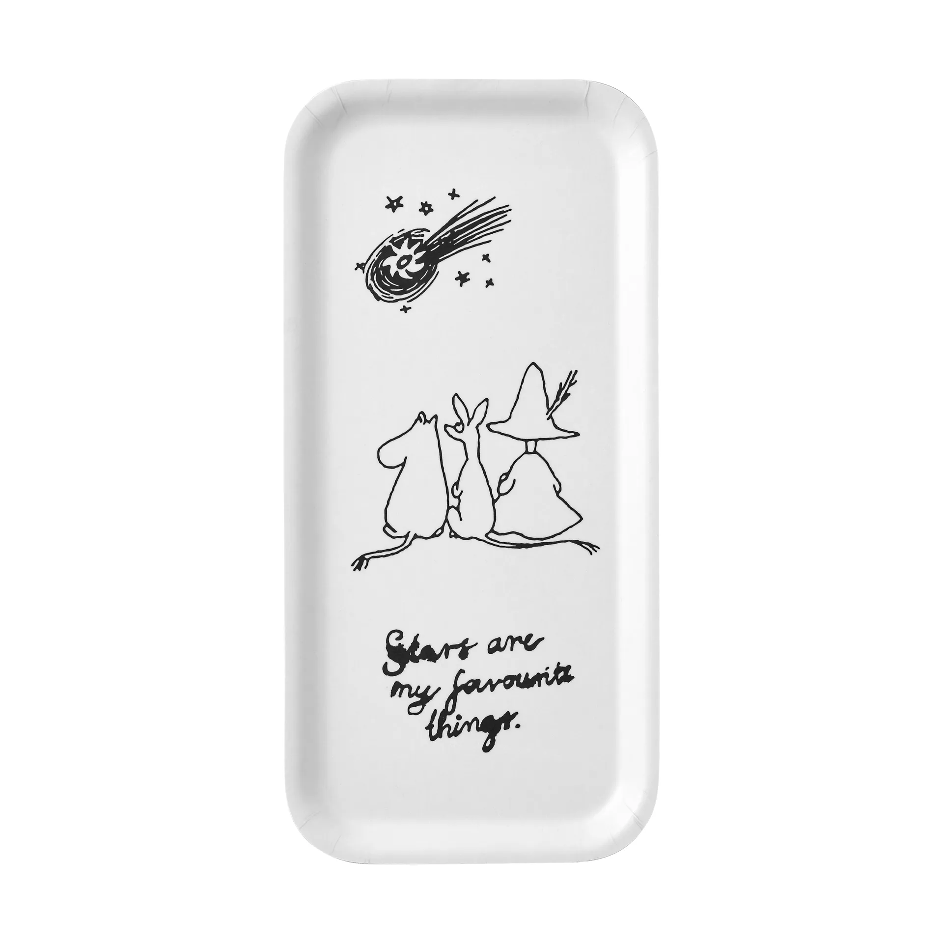 Μούμιν 80 δίσκος 13x27 εκ., Άσπρο Muurla