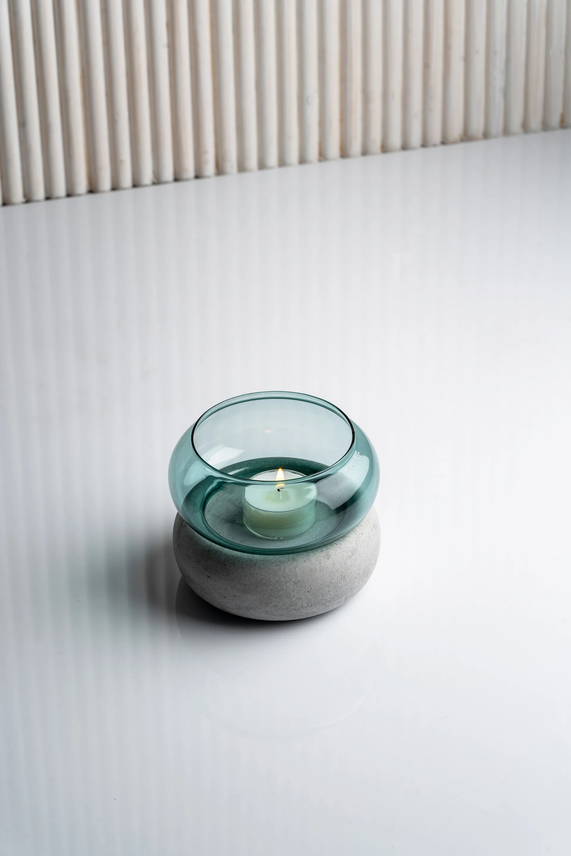 Bagel βάζο/φανάρι 12 cm, Μπλε της λίμνης Muurla