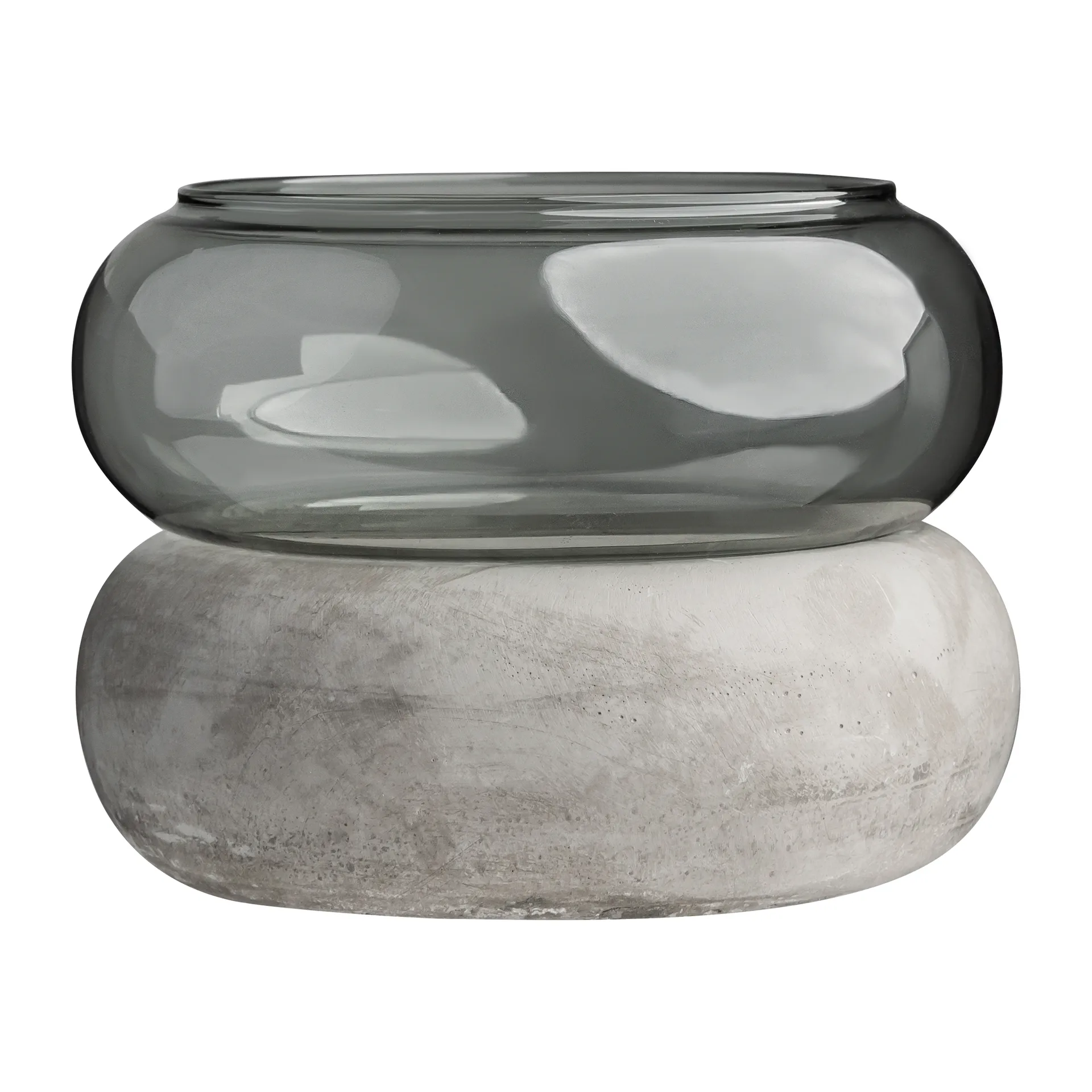 Bagel βάζο/φανάρι 22 cm, γκρι Muurla