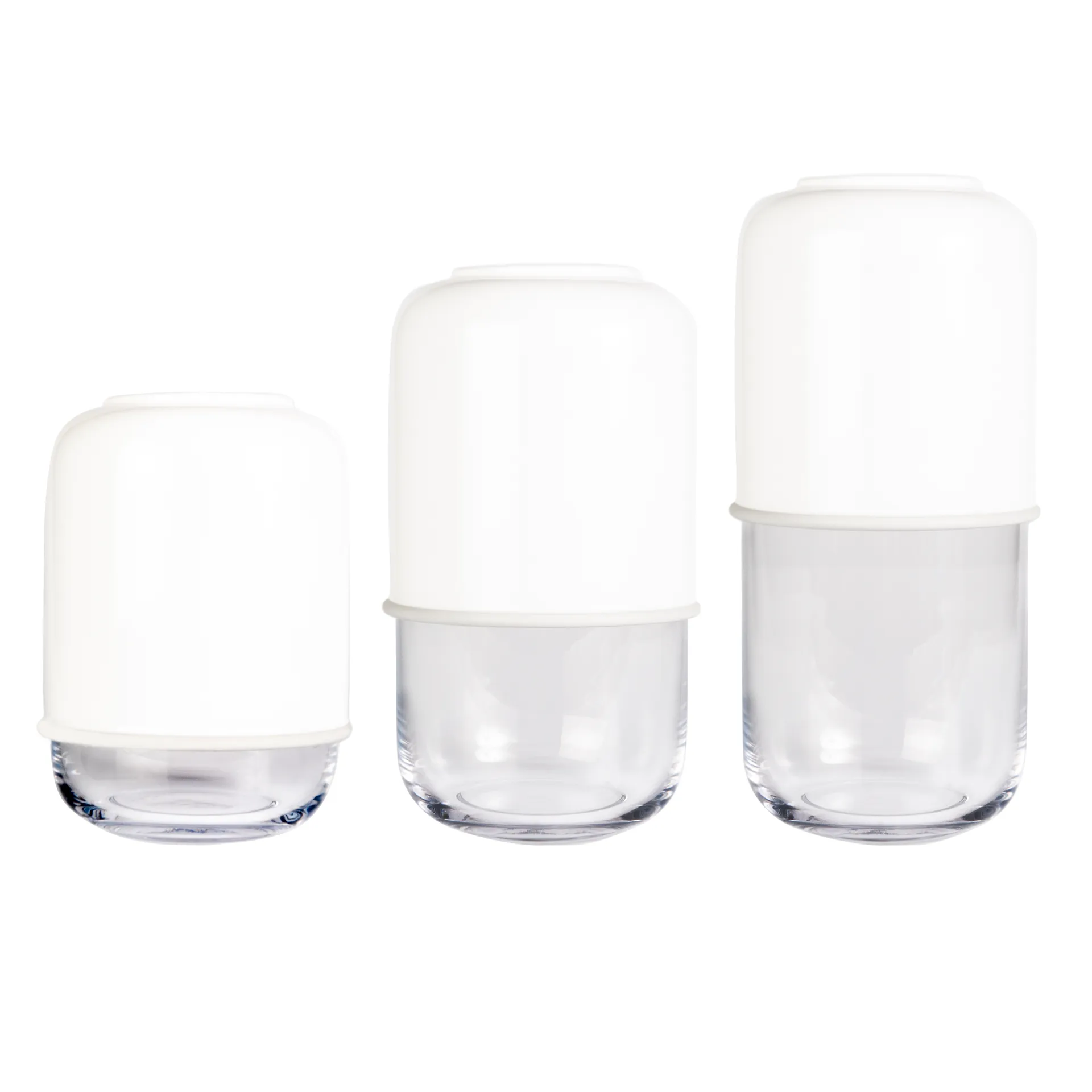 Capsule ρυθμιζόμενο βάζο 18-28 cm, λευκό-διαφανές Muurla