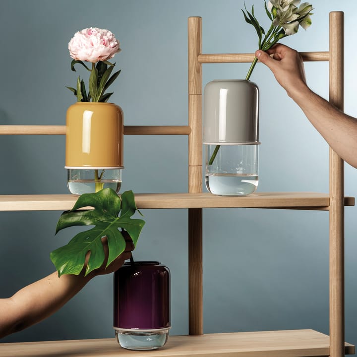 Capsule ρυθμιζόμενο βάζο 18-28 cm, χρυσαφί-διαφανές Muurla