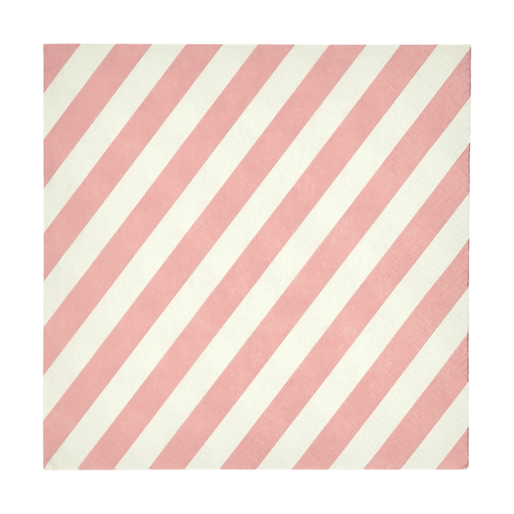Check & Stripes χαρτοπετσέτα 25x25 cm 20-pack - Μπεζ - Muurla