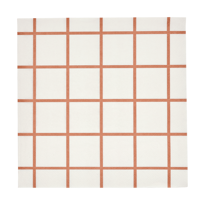 Check & Stripes χαρτοπετσέτα 33x33 cm 20-pack - Μπεζ - Muurla