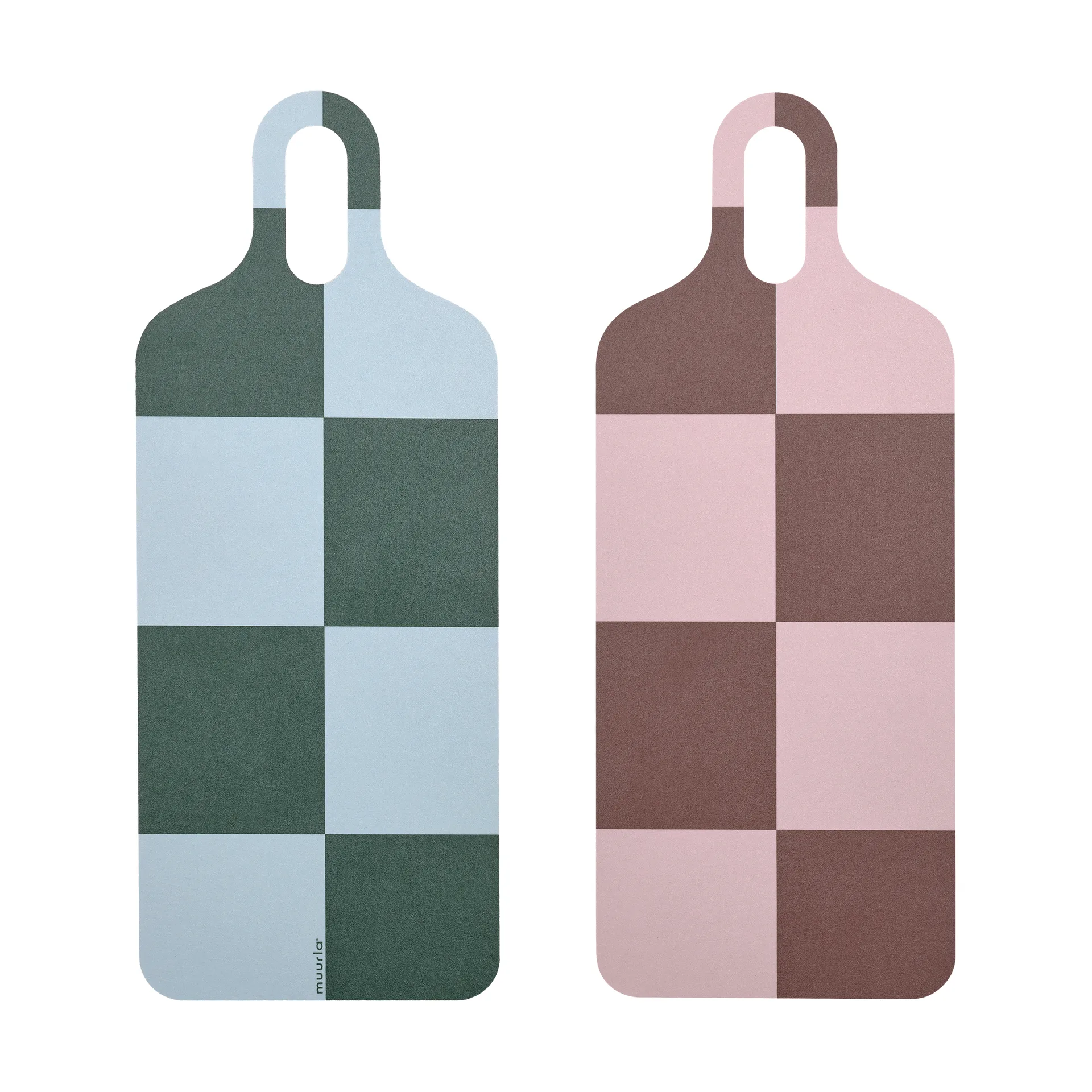 Checks & Stripes δίσκος 13x33 cm, Brown-pink-green Muurla