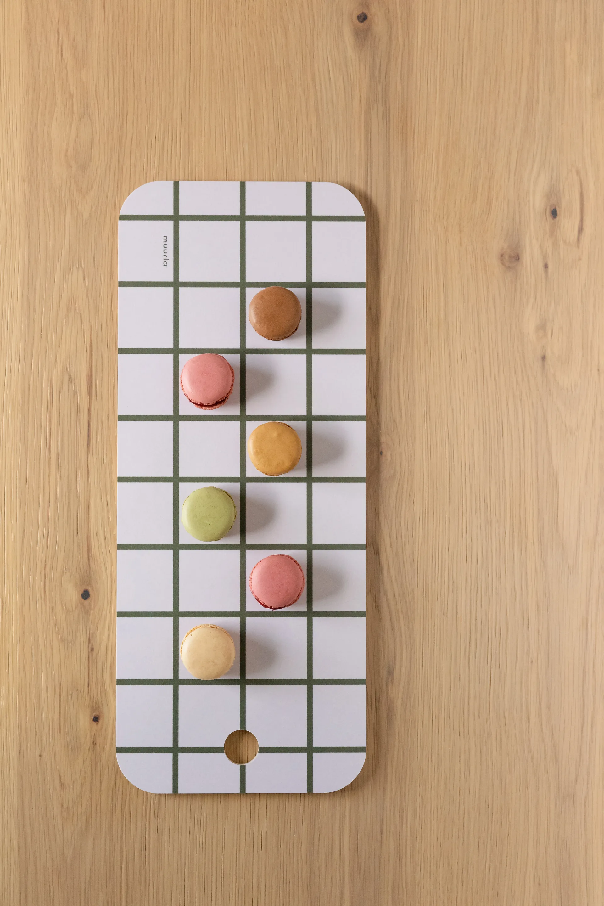 Checks & Stripes δίσκος 18x44 εκ., Green-beige Muurla