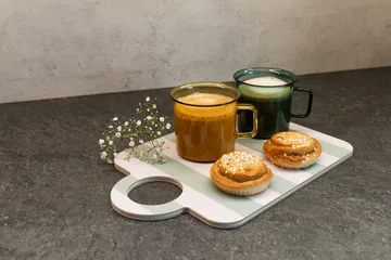 Checks & Stripes δίσκος 21x31 εκ. - Mint-μπλε - Muurla