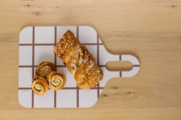 Checks & Stripes δίσκος 30x44 εκ. - Brown-beige - Muurla