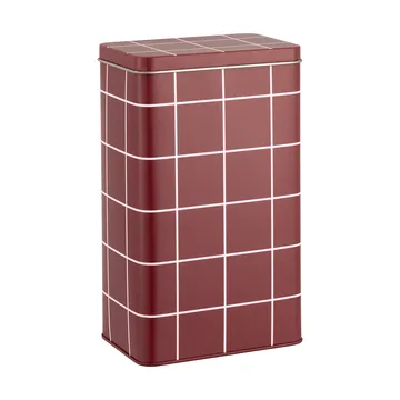 Checks & Stripes δοχείο καφέ από λαμαρίνα - Brown-pink, 12x8x20 cm - Muurla