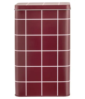 Checks & Stripes δοχείο καφέ από λαμαρίνα - Brown-pink, 12x8x20 cm - Muurla