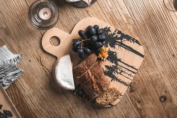 Forest επιφάνεια κοπής 25x32 cm - Φυσικό-μαύρο - Muurla