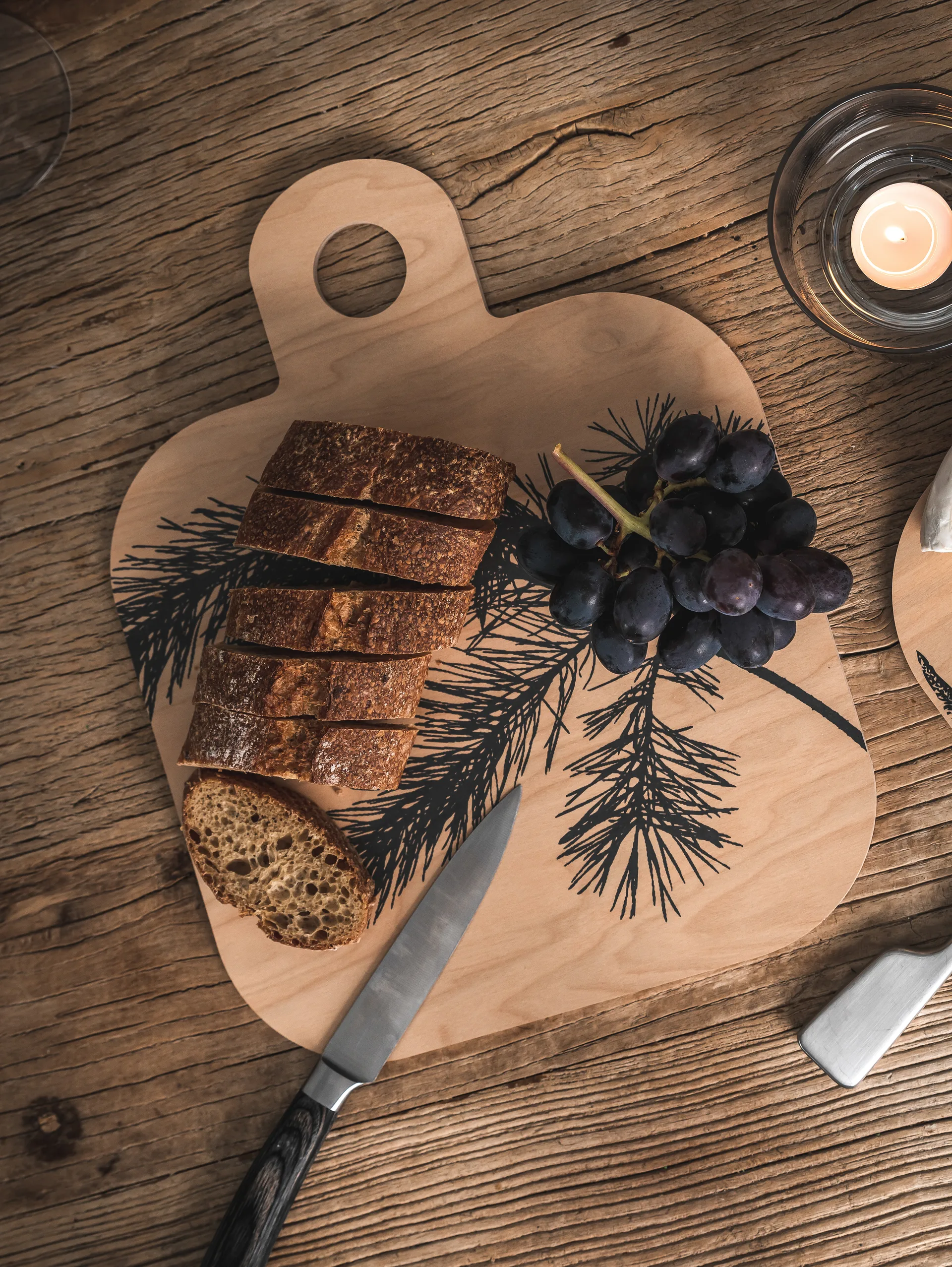 Forest επιφάνεια κοπής 25x32 cm, Φυσικό-μαύρο Muurla