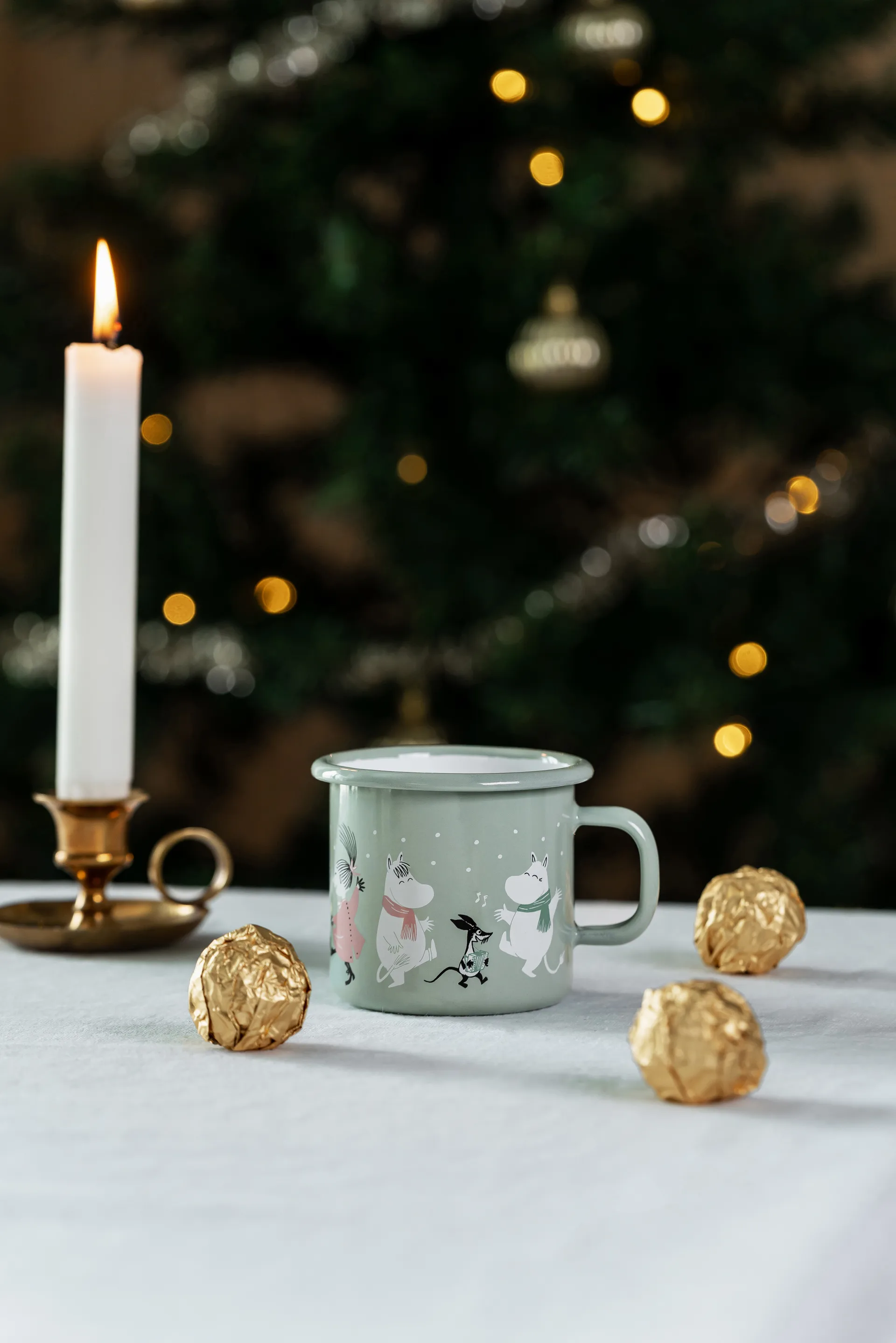 Moomin εμαγιέ κούπα 25 cl, Festive spirits Muurla