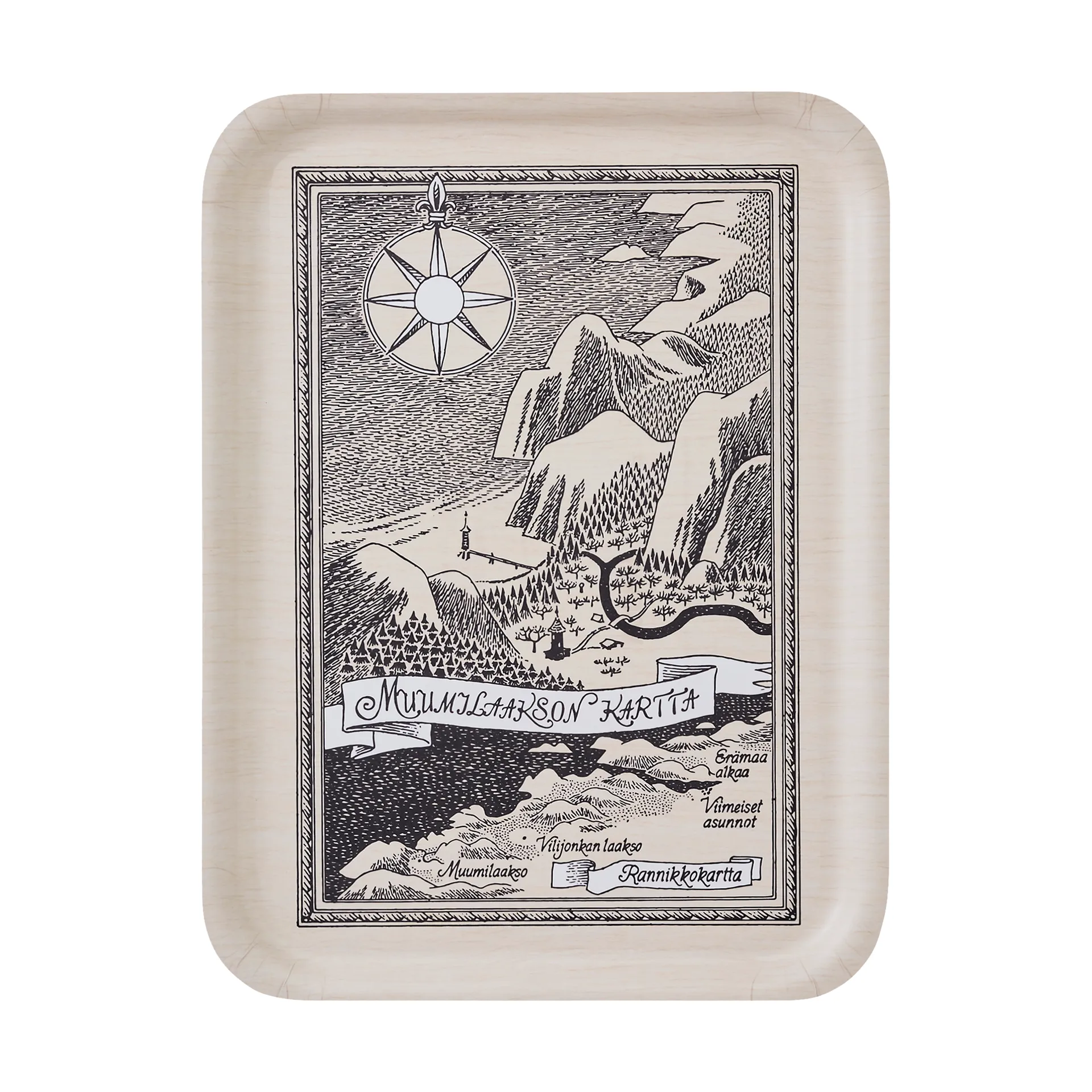 Moomin δίσκος 32x42 cm, Finnish Moominvalley map Muurla