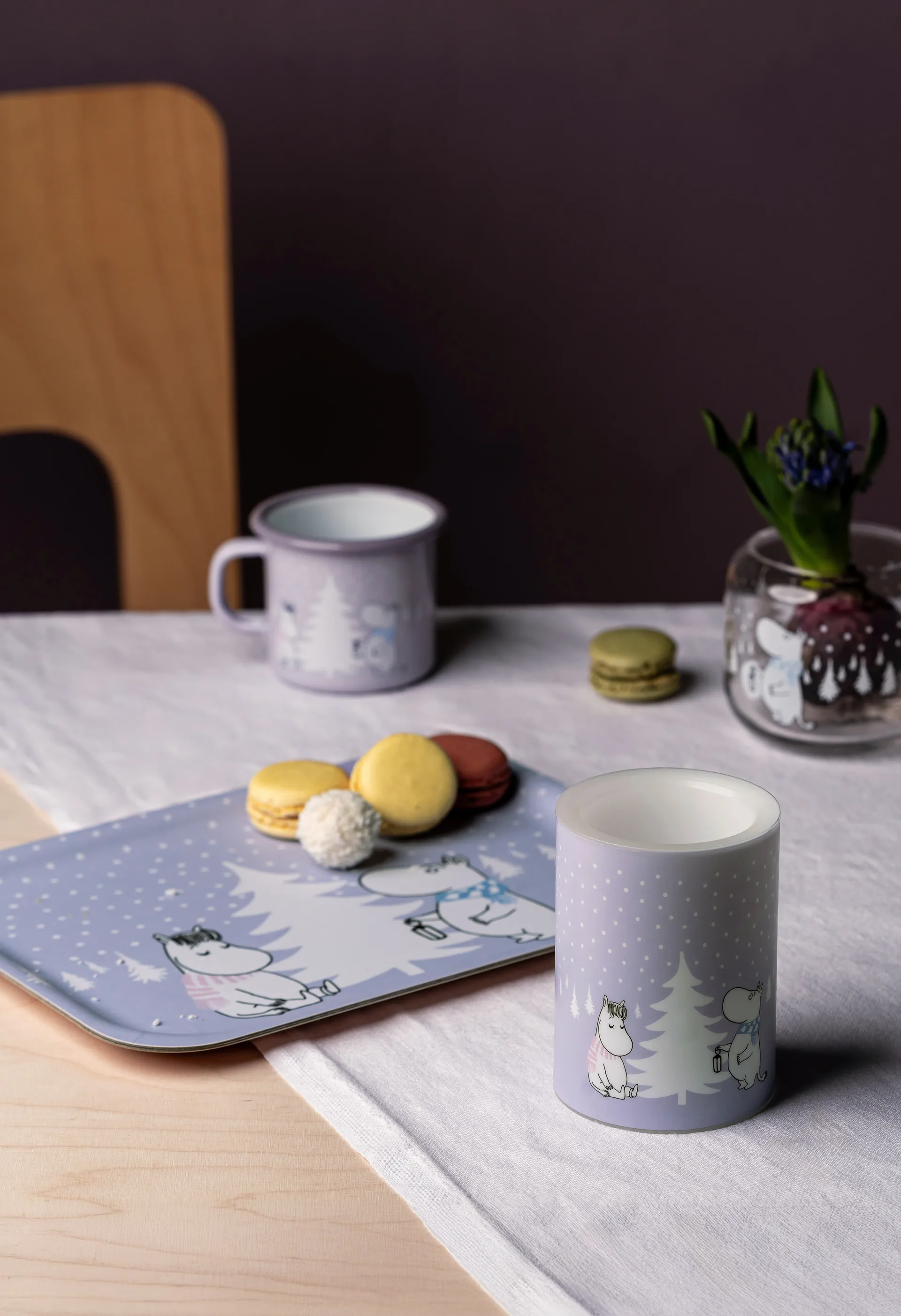 Moomin block κερί LED 10 cm, Snowfall Muurla