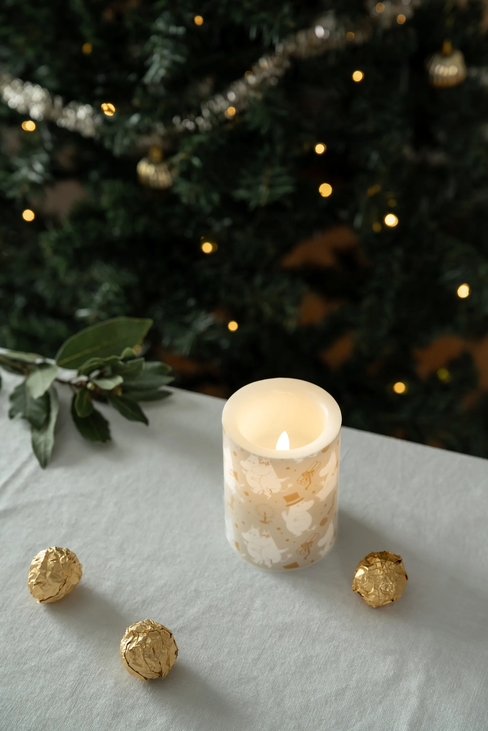 Moomin block κερί LED 10 cm, Sparkling stars Muurla