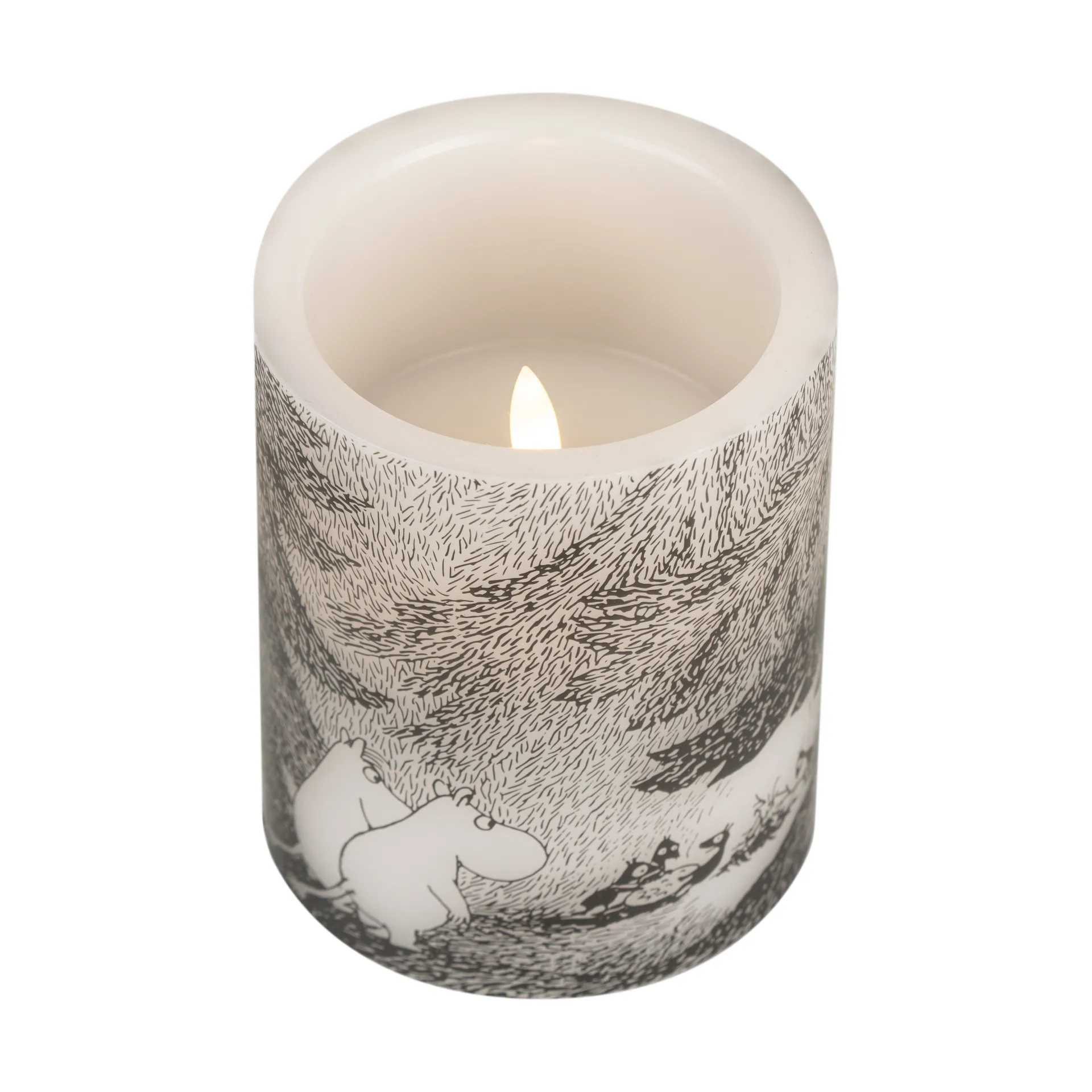 Moomin block κερί LED 12,5 cm, Under the trees Muurla