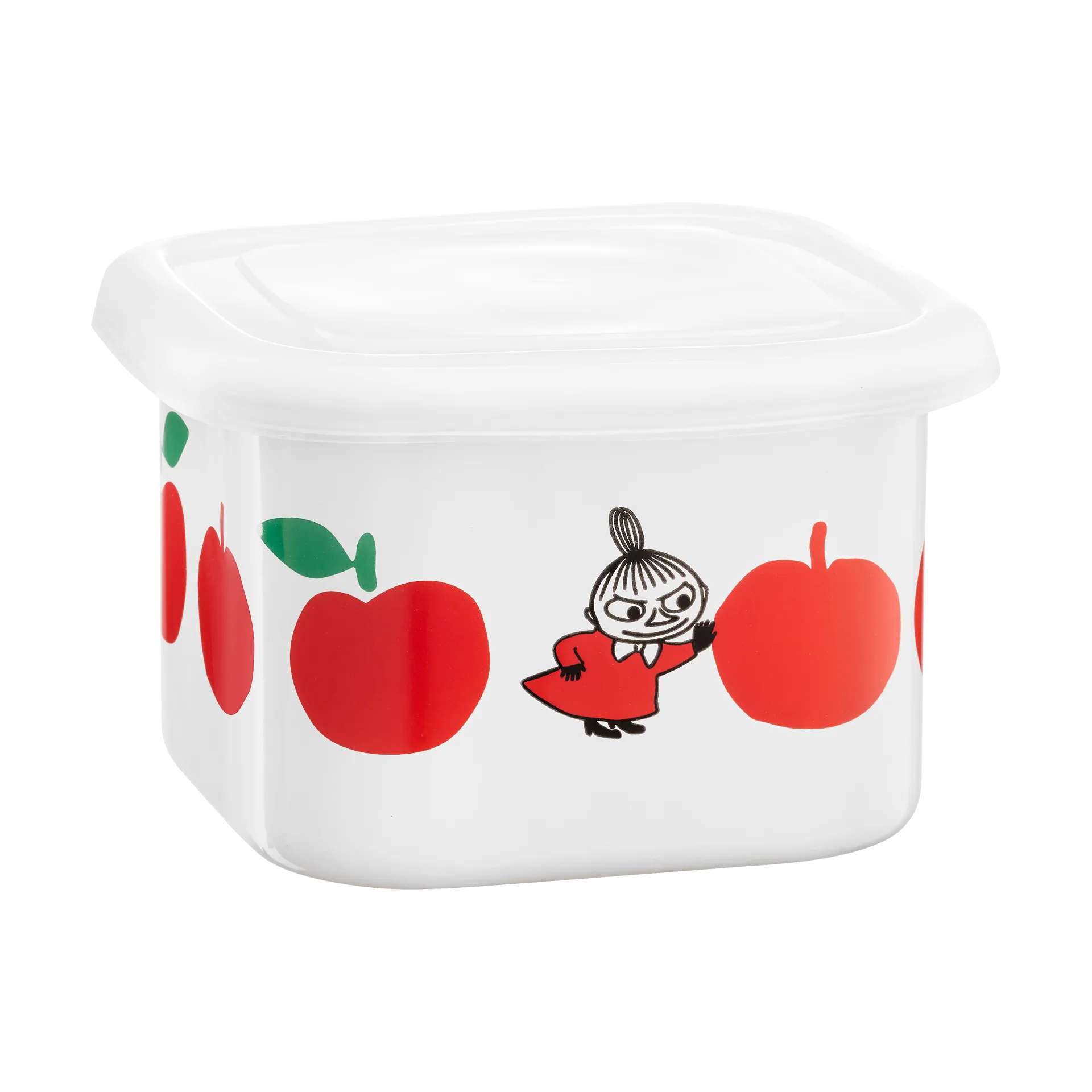 Mumin μεταλλικό βάζο με καπάκι 0,67 L, Joyfull Apples-κόκκινο Muurla