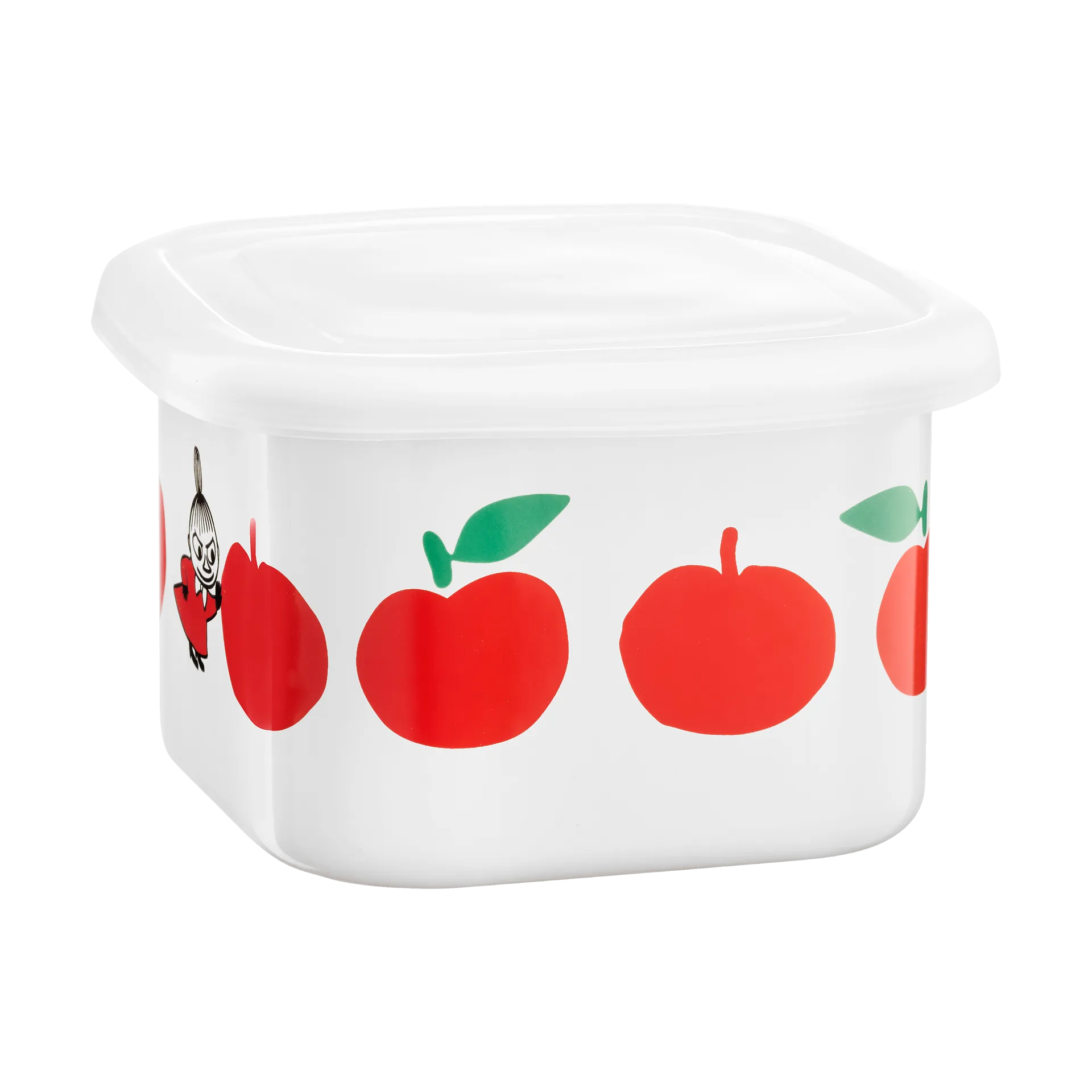 Mumin μεταλλικό βάζο με καπάκι 0,67 L, Joyfull Apples-κόκκινο Muurla