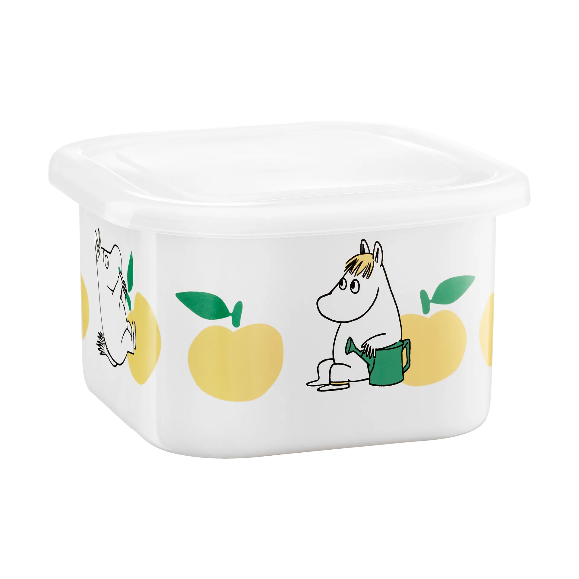 Mumin μεταλλικό βάζο με καπάκι 1 L, Joyfull Apples-κίτρινο Muurla