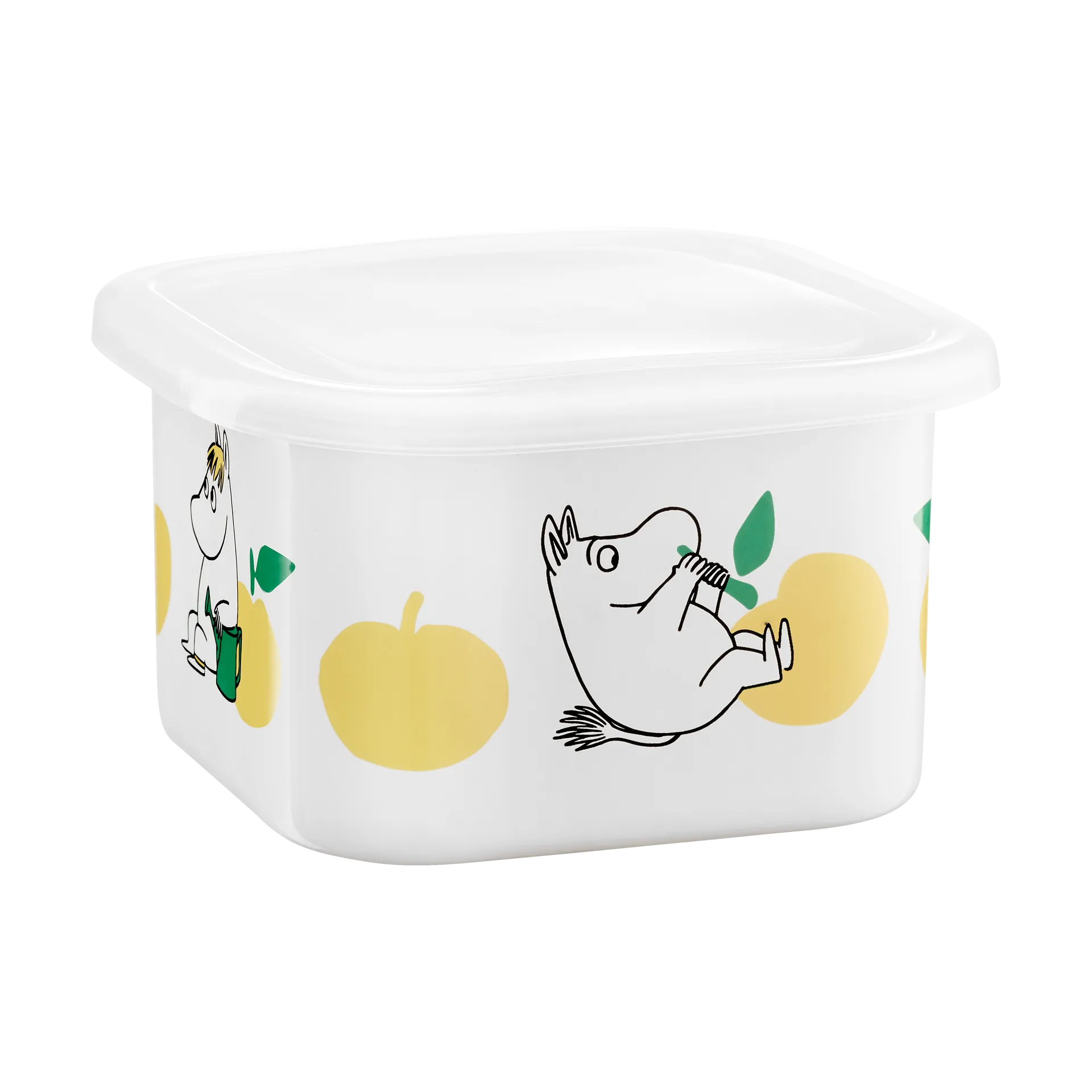 Mumin μεταλλικό βάζο με καπάκι 1 L, Joyfull Apples-κίτρινο Muurla
