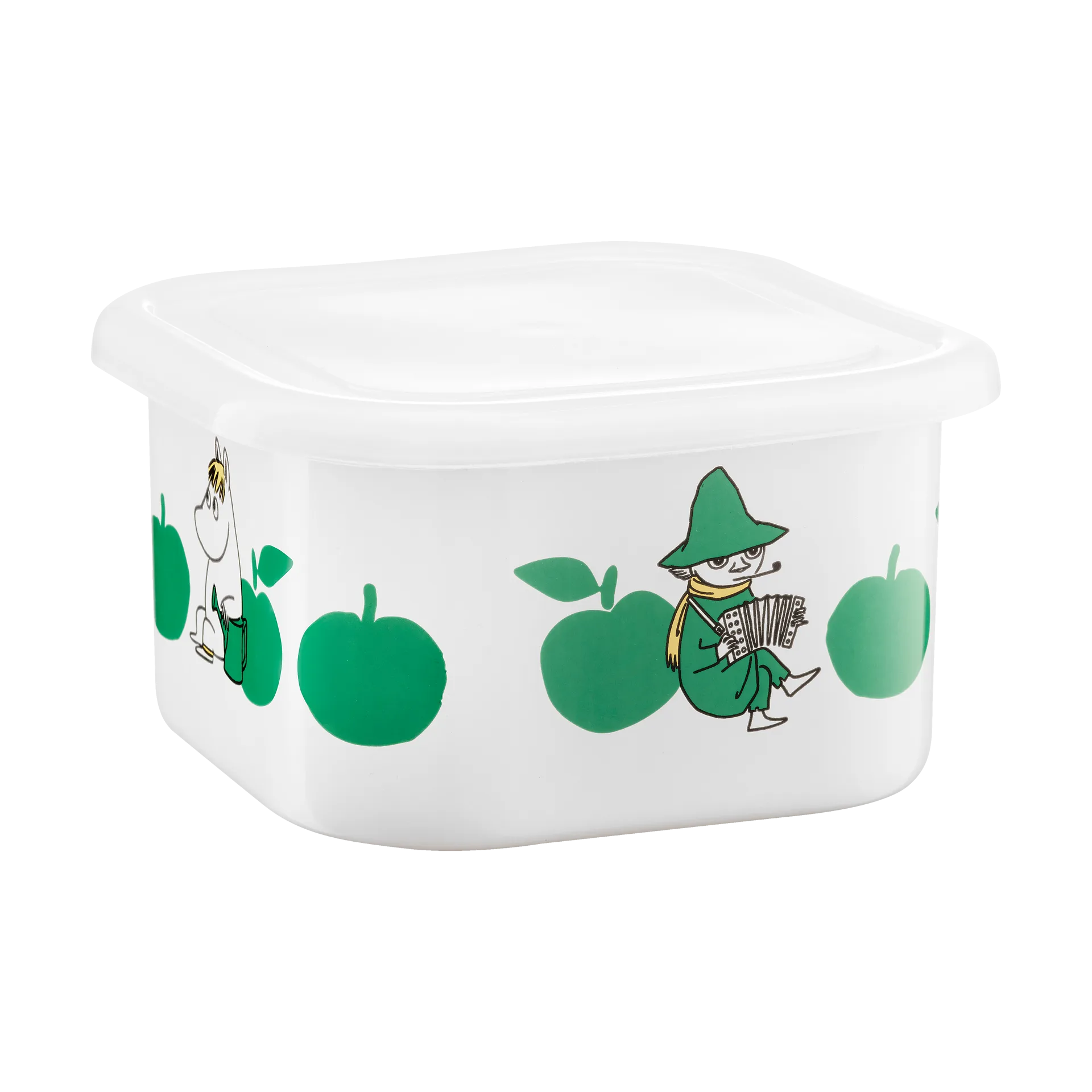 Mumin μεταλλικό βάζο με καπάκι 1,5 L, Joyfull Apples-πράσινο Muurla