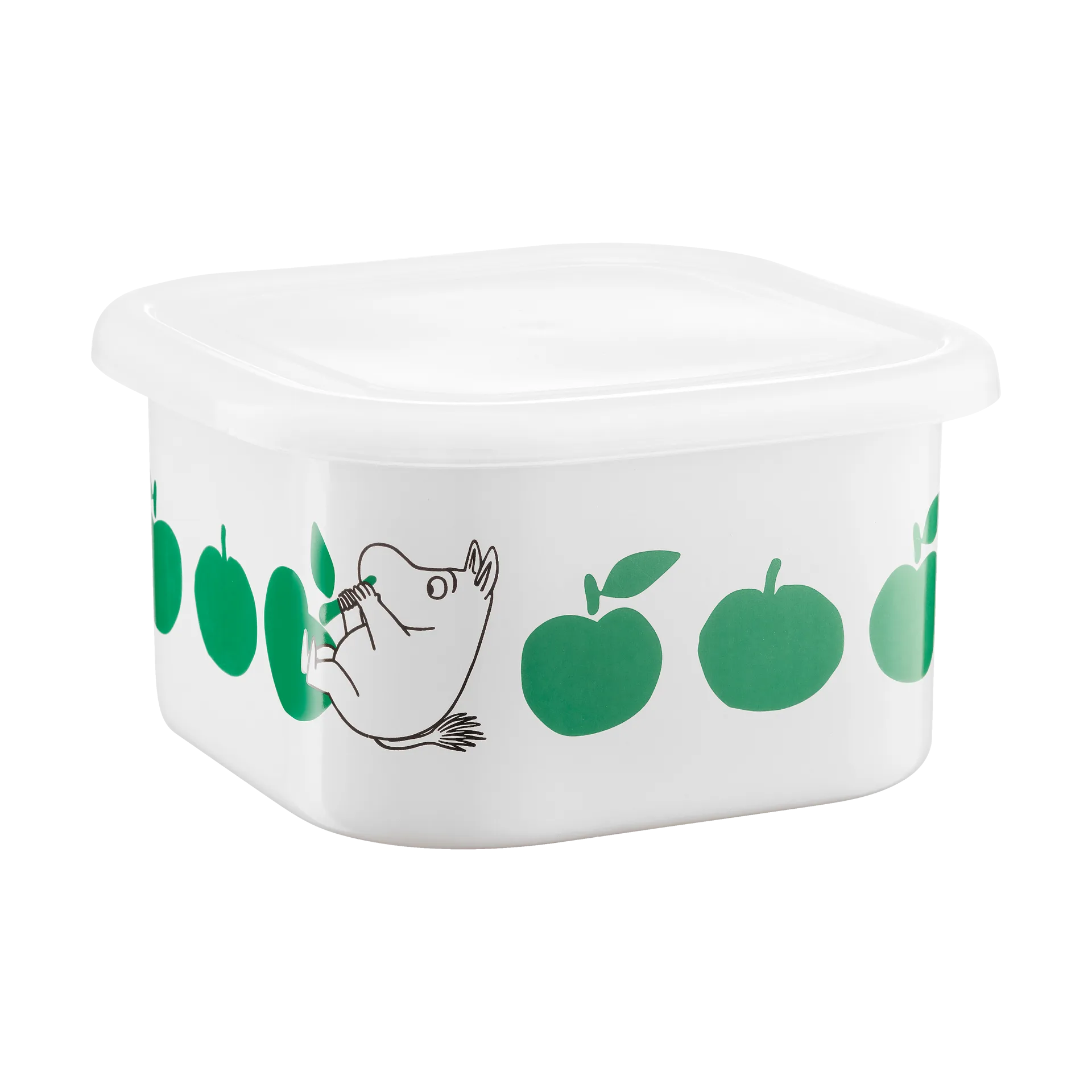 Mumin μεταλλικό βάζο με καπάκι 1,5 L, Joyfull Apples-πράσινο Muurla