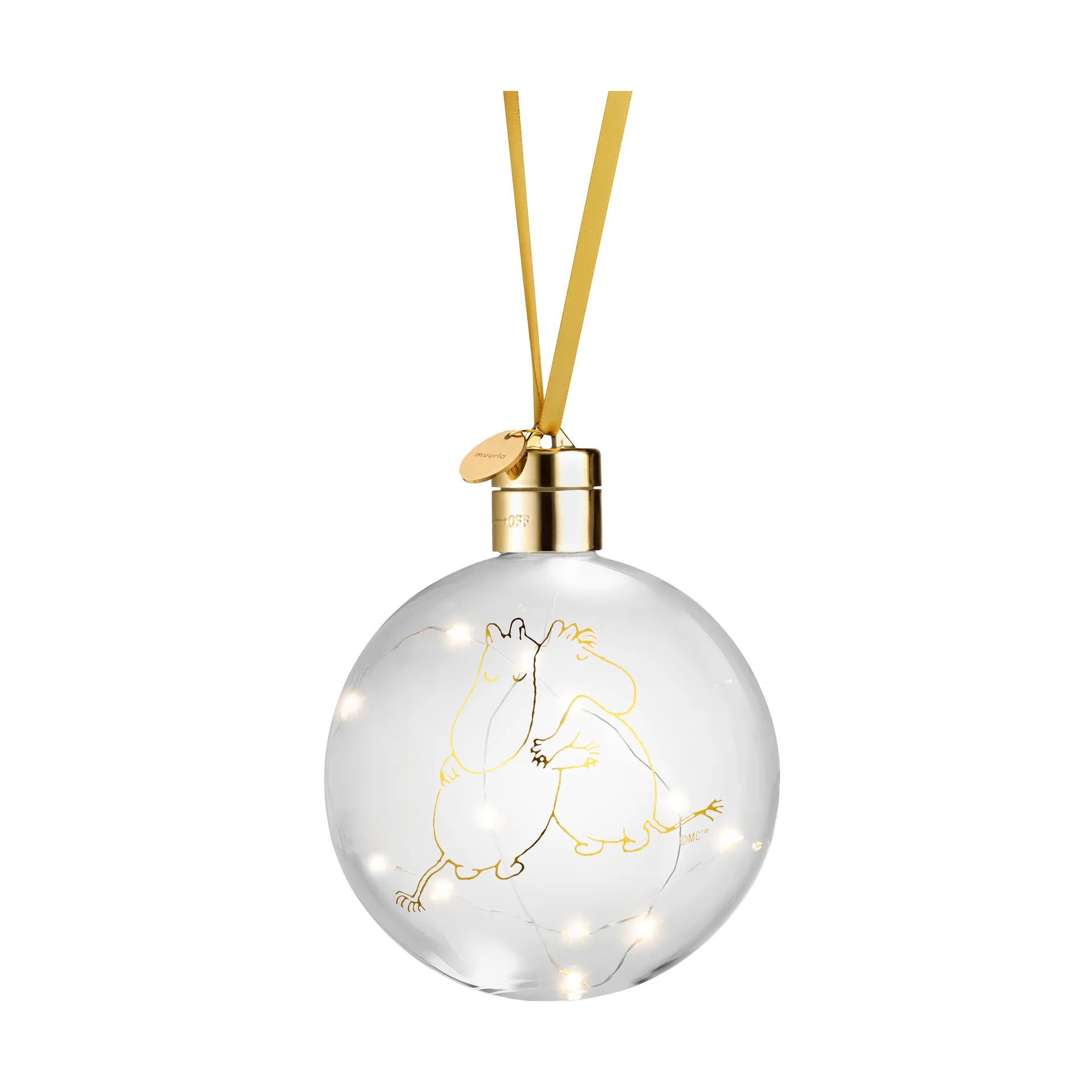 Mumin 80 χριστουγεννιάτικη μπάλα με LED φως Ø11 cm, Διάφανες Muurla
