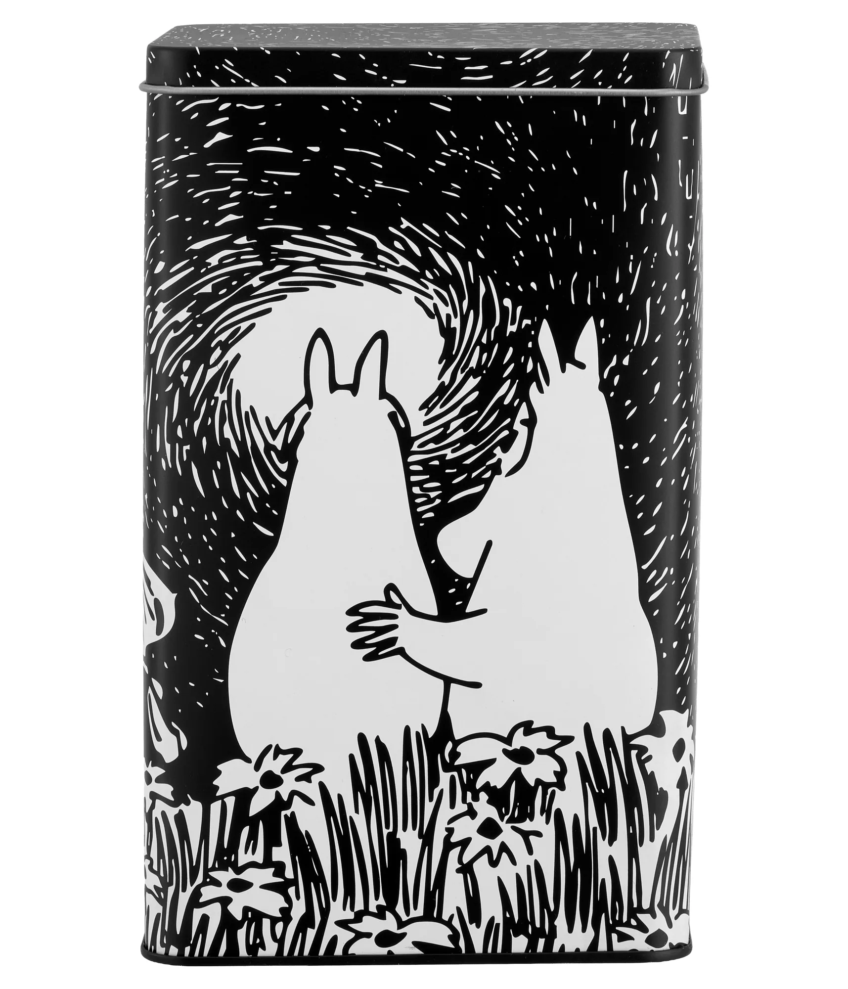 Mumin Friendship δοχείο καφέ από λαμαρίνα, Friendship, 12x8x20 cm Muurla