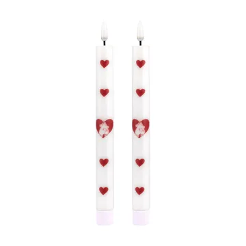 Mumin κερί κηροπηγίου LED 25 cm - Heart, 2-pack - Muurla
