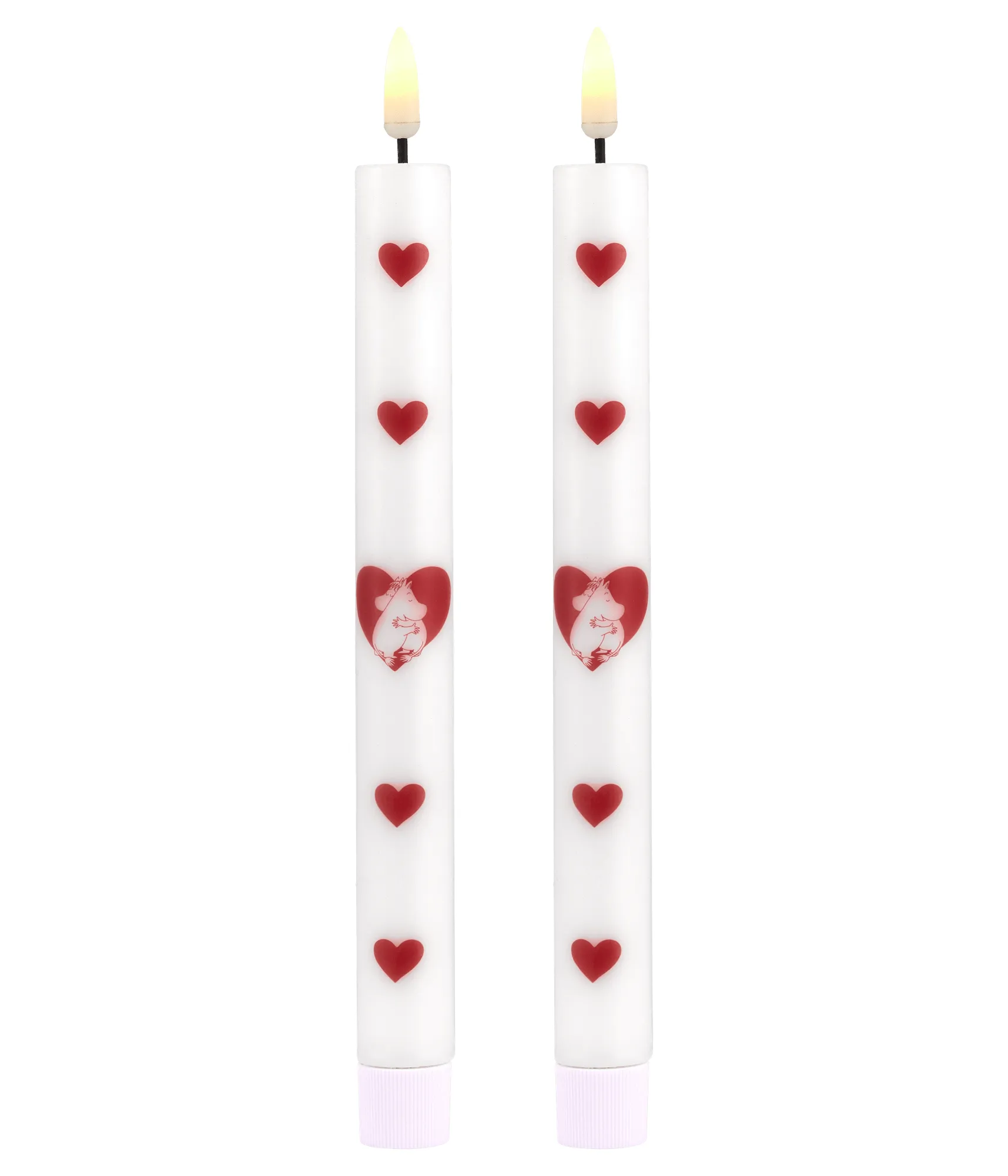 Mumin κερί κηροπηγίου LED 25 cm, Heart, 2-pack Muurla