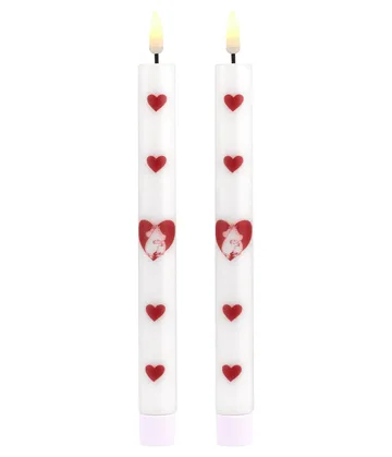 Mumin κερί κηροπηγίου LED 25 cm - Heart, 2-pack - Muurla