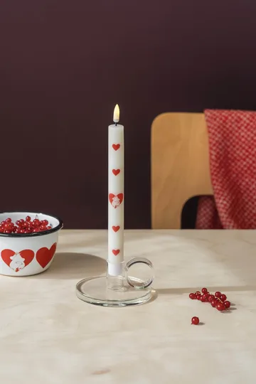Mumin κερί κηροπηγίου LED 25 cm - Heart, 2-pack - Muurla