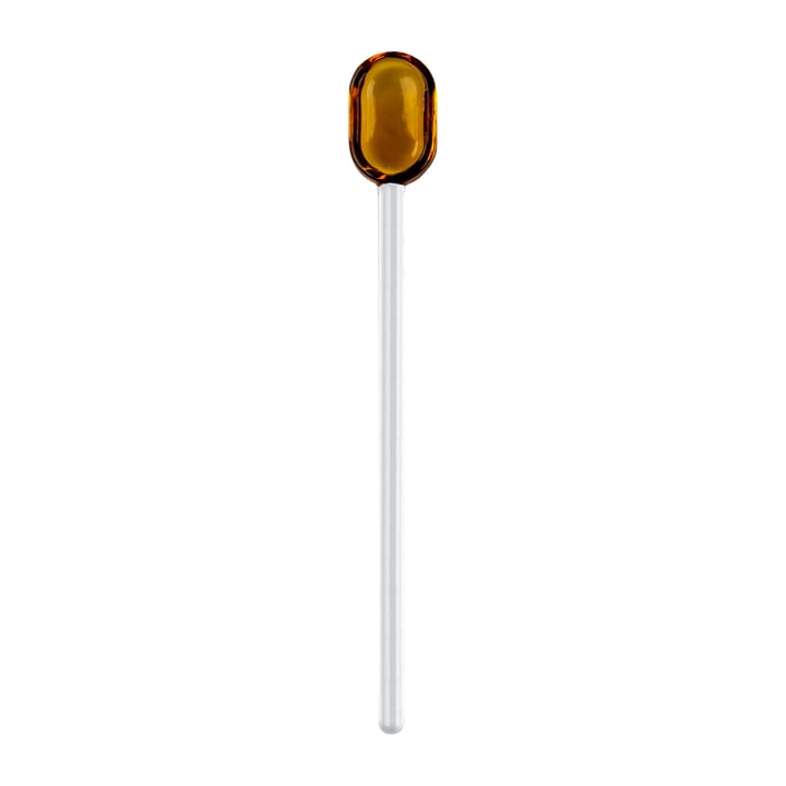 Γυάλινο κουτάλι για λάτε, Muurla, 15,5 εκ - Κίτρινο-διαφανές - Muurla