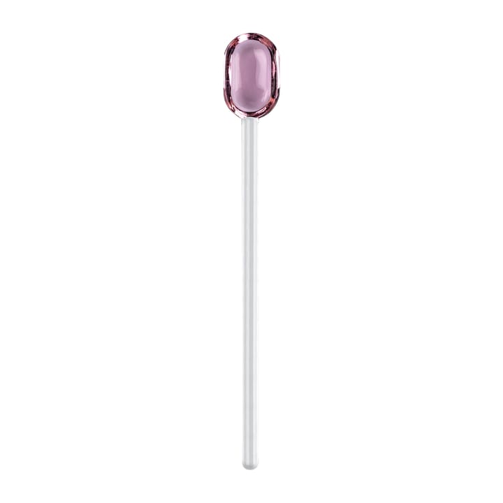 Γυάλινο κουτάλι για λάτε, Muurla, 15,5 εκ - Ροζ-διαφανές - Muurla