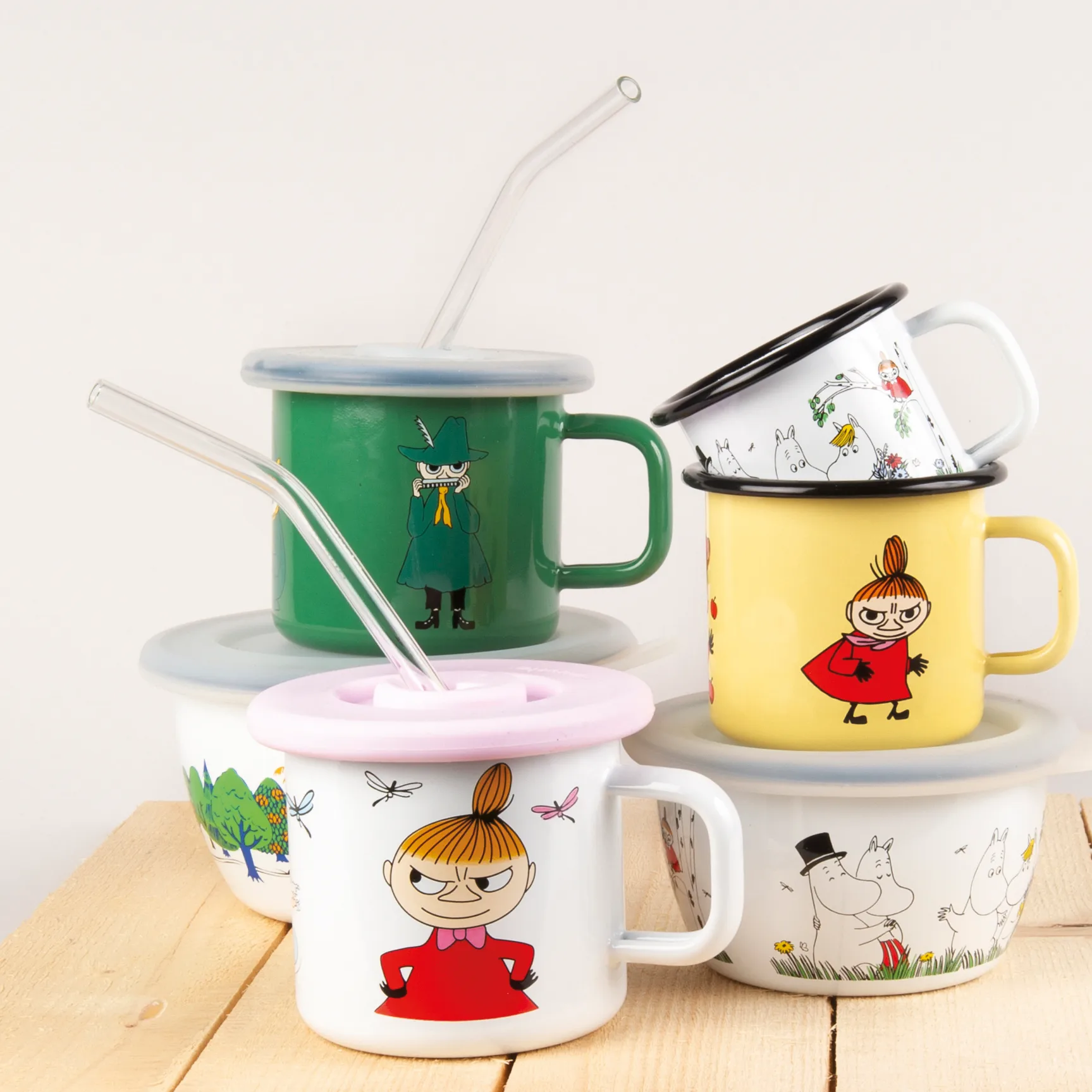 Muurla γυάλινα καλαμάκια Συσκευασία 4 τεμαχίων, Διαφανές Muurla