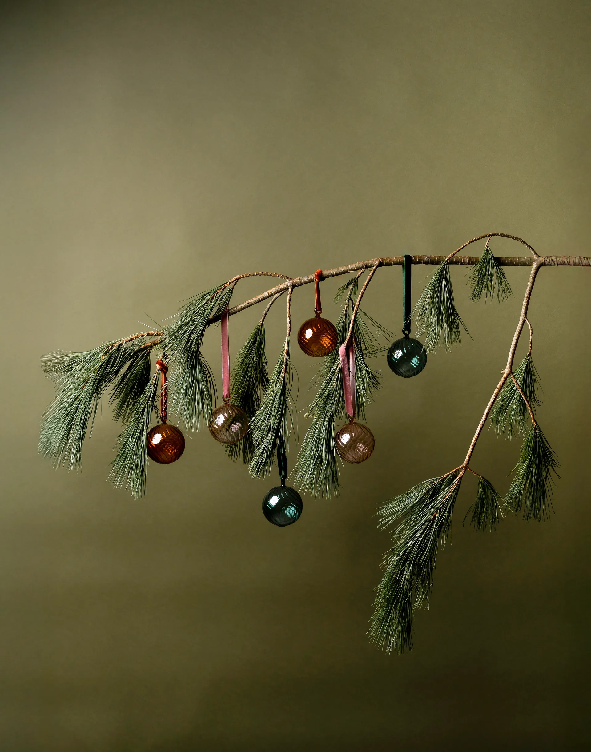 Muurla χριστουγεννιάτικη μπάλα δέντρου Ø6 cm, Rose Muurla