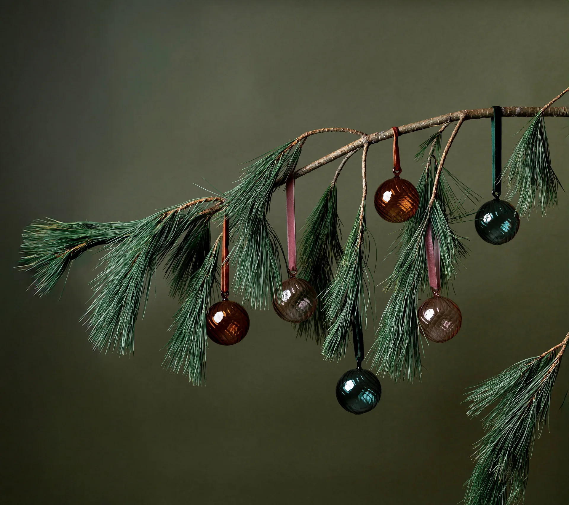 Muurla χριστουγεννιάτικη μπάλα δέντρου Ø6 cm, Teal Muurla