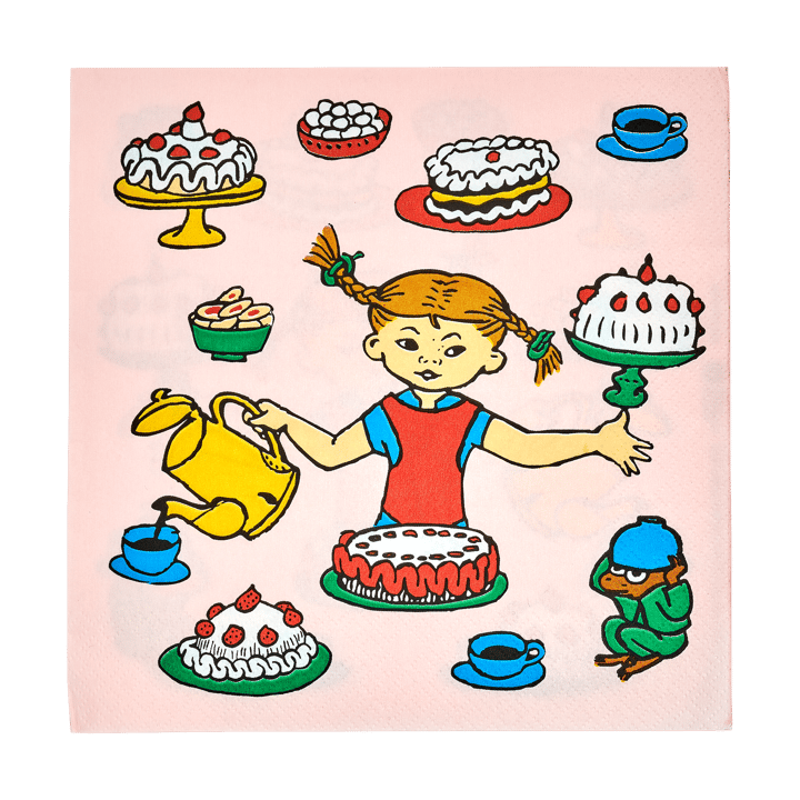 Χαρτοπετσέτες Pippi 33x33 εκ. συσκευασία 20 τεμαχίων - Γενέθλια - Muurla