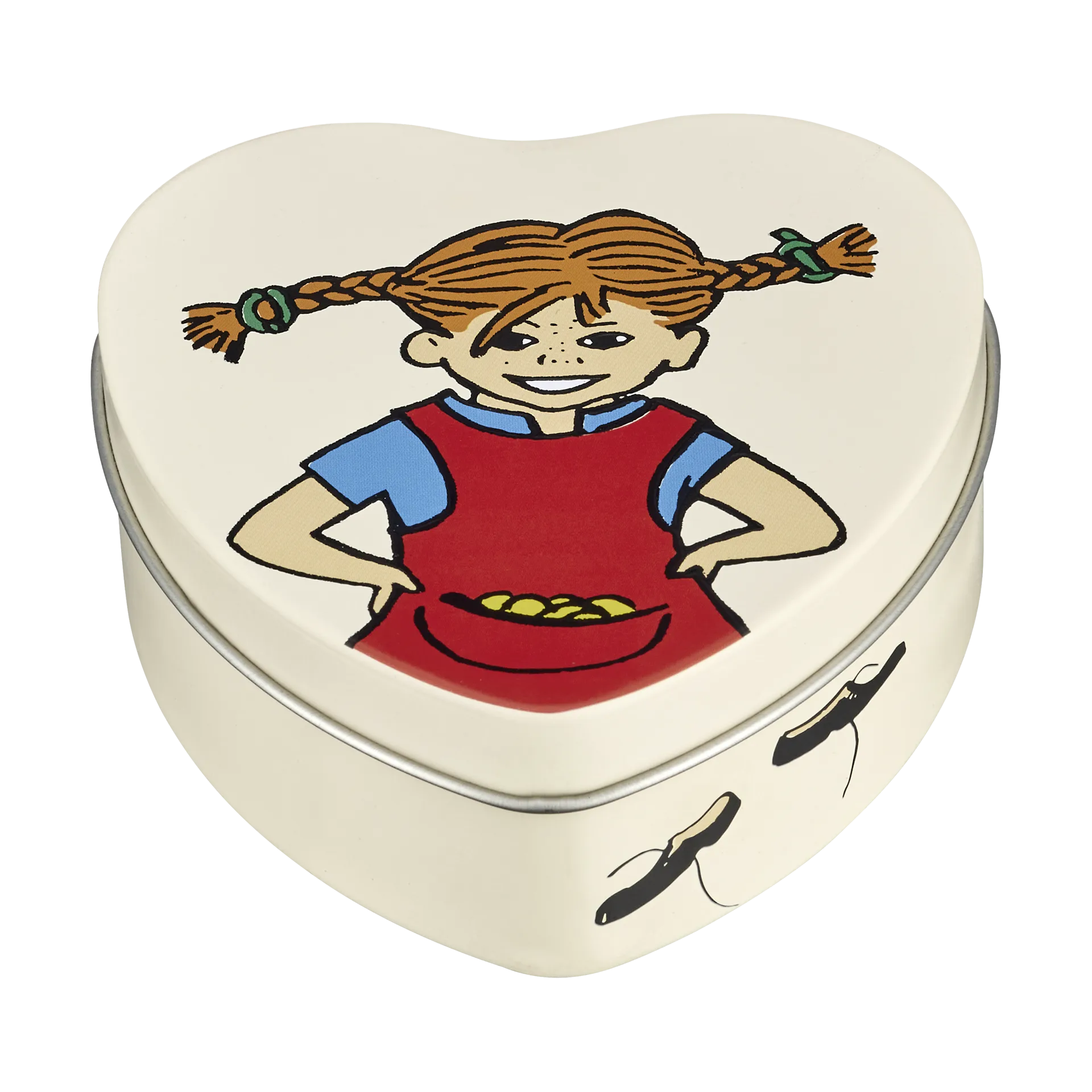 Pippi μεταλλικό κουτί σε σχήμα καρδιάς 4x10 εκ., Be More Pippi Muurla