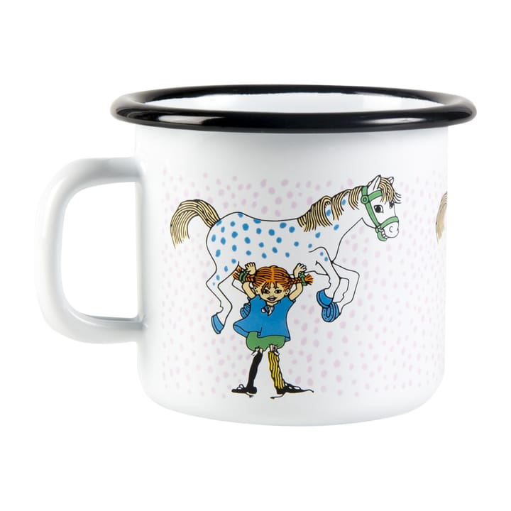 Pippi and Lilla gubben enamel κούπα 2.5 dl, άσπρο Muurla