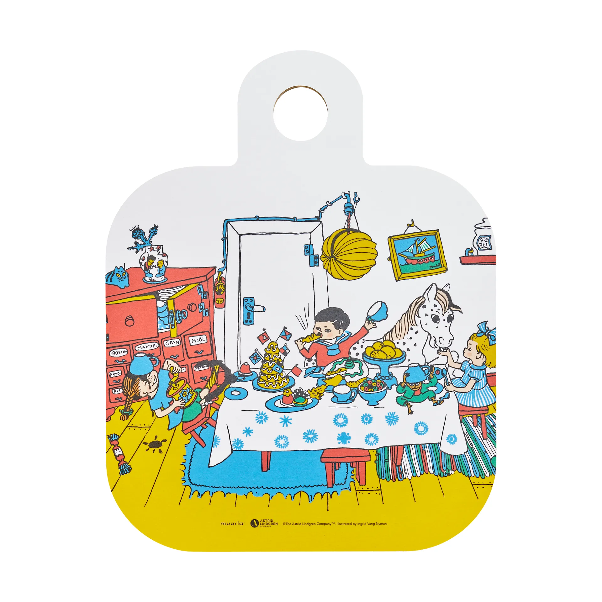 Pippi Chop & Serve κοπτική σανίδα 25x32 εκ., Villa Villekulla Muurla