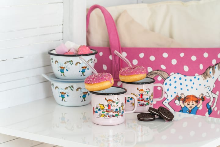 Pippi's birthday enamel κούπα 3.7 dl, Ροζ Muurla