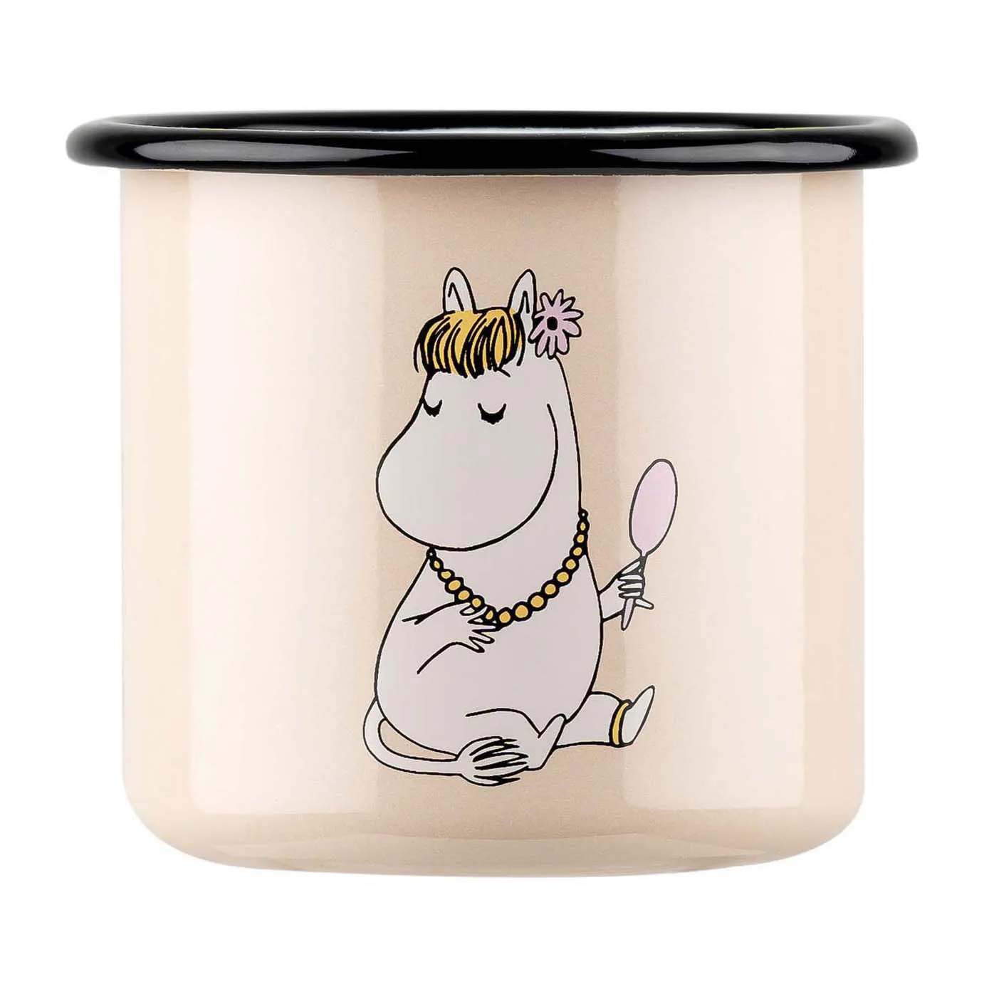 Snorkmaiden Retro εμαγιέ κούπα 37 cl, Μπεζ Muurla