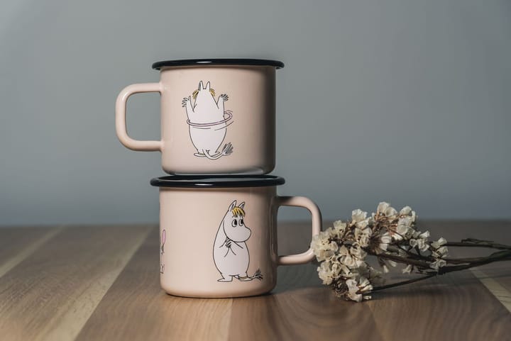 Snorkmaiden Retro εμαγιέ κούπα 37 cl, Μπεζ Muurla