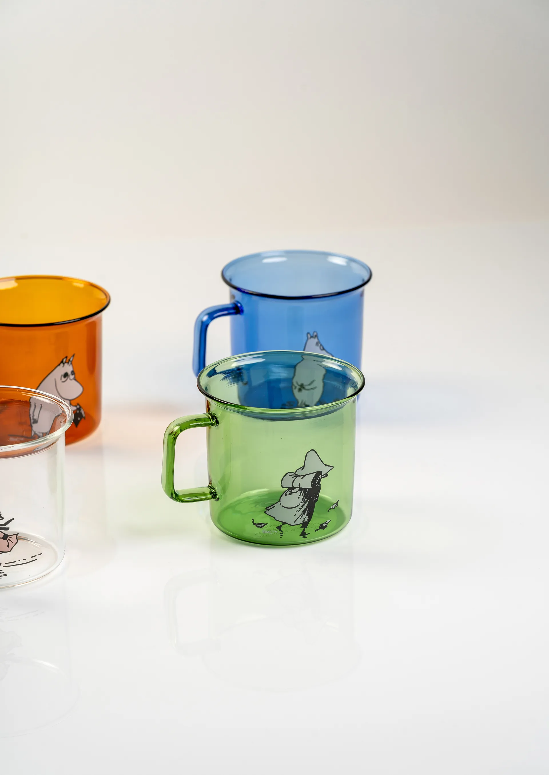 Snufkin γυάλινη κούπα 35 cl, Πράσινο Muurla