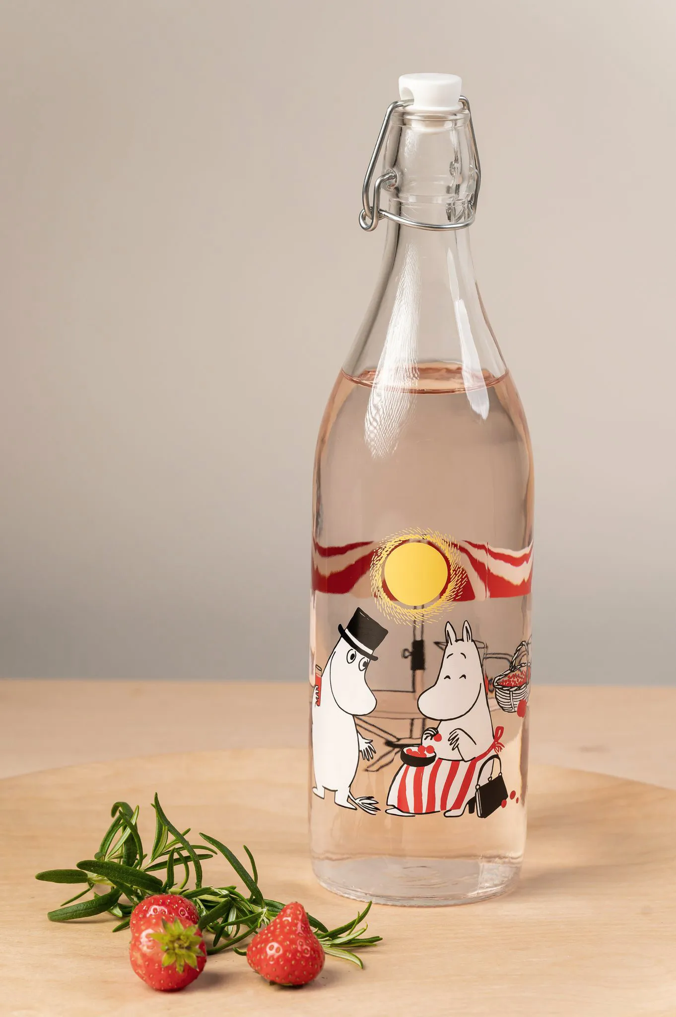 Summertime γυάλινο μπουκάλι 1 l, Διαφανές Muurla